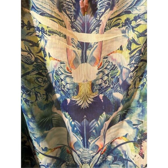 One World Green 3/4 Sleeve Lightweight Stretch Neck Size Petite Medium - Picture 4 of 14